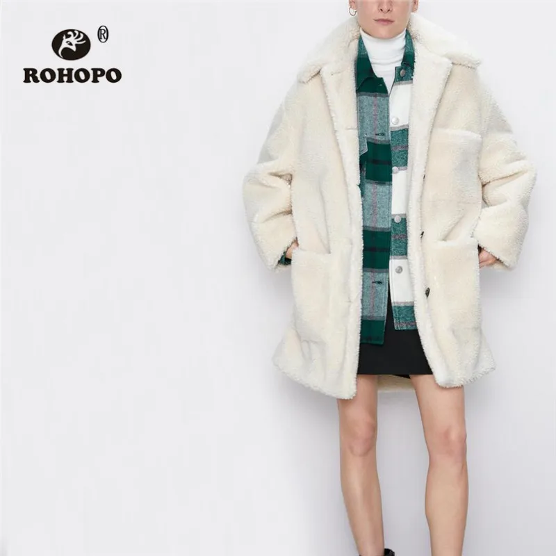 ROHOPO Turn Down Collar Big Buttons Fly Fleece Overcoat Side Welted Pockets Long Sleeve Thick Winter Solid Overcoat #2598
ROHOPO Turn Down Collar Big Buttons Fly Fleece Overcoat Side Welted Pockets Long Sleeve Thick Winter Solid Overcoat #2598