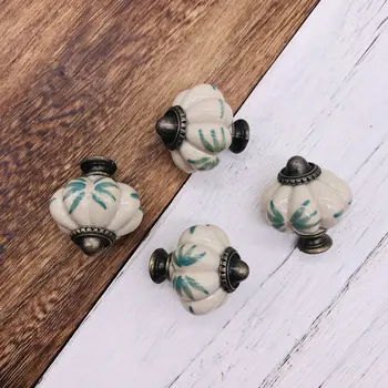 8x Solid Ceramic Drawer Pulls Round Pumpkin with printed Bamboo leaf Kitchen Cabinet Handles and Knobs Closet Furniture Fittings
8x Solid Ceramic Drawer Pulls Round Pumpkin with printed Bamboo leaf Kitchen Cabinet Handles and Knobs Closet Furniture Fittings