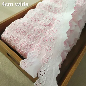 

Light Pink Cotton Openwork Embroidered Lace Fabric DIY Ladies' Children's Neckline Cuff Skirt Swing Trimming Sewing Material