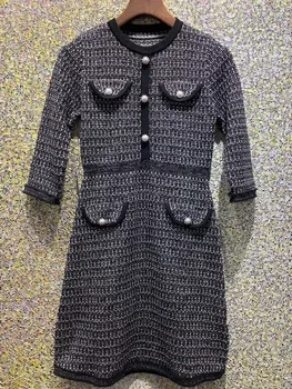 High Quality Sweater 2020 Spring Casual Jumper Women Geometric Patterns Knitting Beading Deco Wine Red Black Dress
High Quality Sweater 2020 Spring Casual Jumper Women Geometric Patterns Knitting Beading Deco Wine Red Black Dress