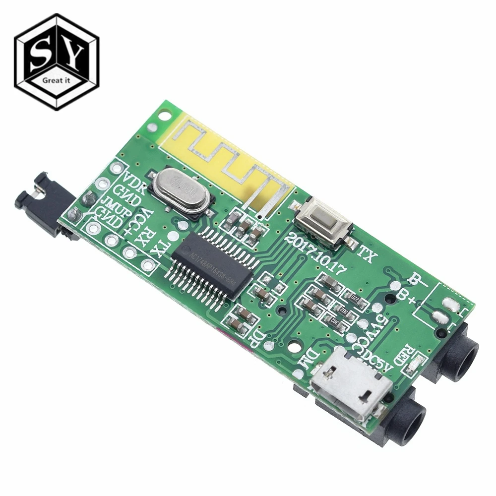 GREAT IT Bluetooth 4.2 Stereo Audio Transmitting and Receiving Module Wireless USB 3.5mm Audio Interface TF Card MP3 DIY
GREAT IT Bluetooth 4.2 Stereo Audio Transmitting and Receiving Module Wireless USB 3.5mm Audio Interface TF Card MP3 DIY