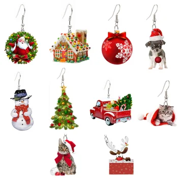 Lovely Santa Candy House Acrylic Earrings for Women Girls Christmas Tree Snowman Colorful Bell Dangle Earrings Winter Gifts
Lovely Santa Candy House Acrylic Earrings for Women Girls Christmas Tree Snowman Colorful Bell Dangle Earrings Winter Gifts