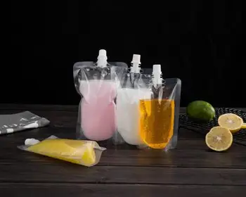 100pcs Transparent Stand up Spout Beverage Bag Plastic Spout Storage for Party Wedding Juice Beer with Funnels
100pcs Transparent Stand up Spout Beverage Bag Plastic Spout Storage for Party Wedding Juice Beer with Funnels