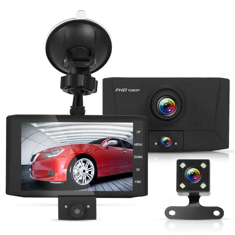 505 Car DVR Tachograph 3 Lens Maximum Support Card Storage 32GB 4.0 inch Dual Lens with Rearview Camera Cam Auto Dashcam
505 Car DVR Tachograph 3 Lens Maximum Support Card Storage 32GB 4.0 inch Dual Lens with Rearview Camera Cam Auto Dashcam