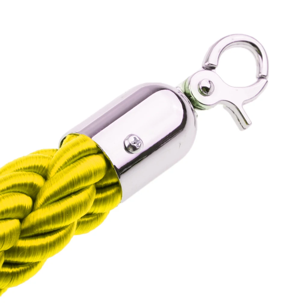 Stanchion Rope Crowd Control Queue Barrier Ropes with Premium Clip Hooks - 5ft, 6 Colors Optional Stanchion Rope Crowd Control Queue Barrier Ropes with Premium Clip Hooks - 5ft, 6 Colors Optional