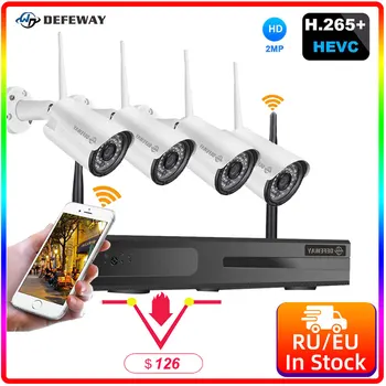 DEFEWAY 8CH Wireless CCTV System H.265+ 1080P WIFI NVR Kit 2MP IR-CUT Outdoor CCTV IP Camera Security Video Surveillance Kit
DEFEWAY 8CH Wireless CCTV System H.265+ 1080P WIFI NVR Kit 2MP IR-CUT Outdoor CCTV IP Camera Security Video Surveillance Kit
