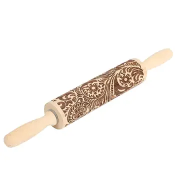 Bakng Mold Wood Christmas Party DIY Gingerbread Embossing Mold Rolling Pin Tool Kitchen Carving Beautiful Environmental Cookies
Bakng Mold Wood Christmas Party DIY Gingerbread Embossing Mold Rolling Pin Tool Kitchen Carving Beautiful Environmental Cookies