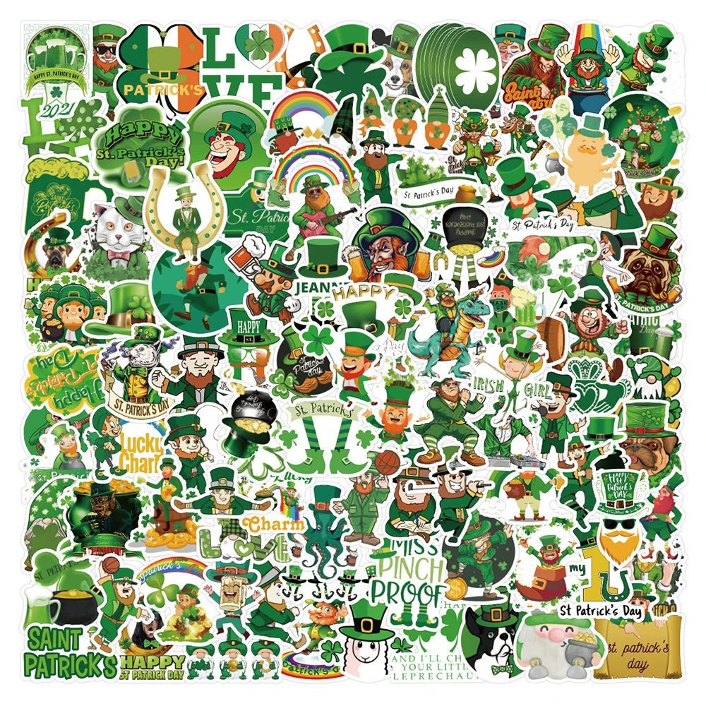 10/30/50/100PCS st.Patrick's Day Cartoon Stickers Ireland Holiday Green Decal Decoration Laptop Suitcase Phone Wall Car DIY Toys
10/30/50/100PCS st.Patrick's Day Cartoon Stickers Ireland Holiday Green Decal Decoration Laptop Suitcase Phone Wall Car DIY Toys