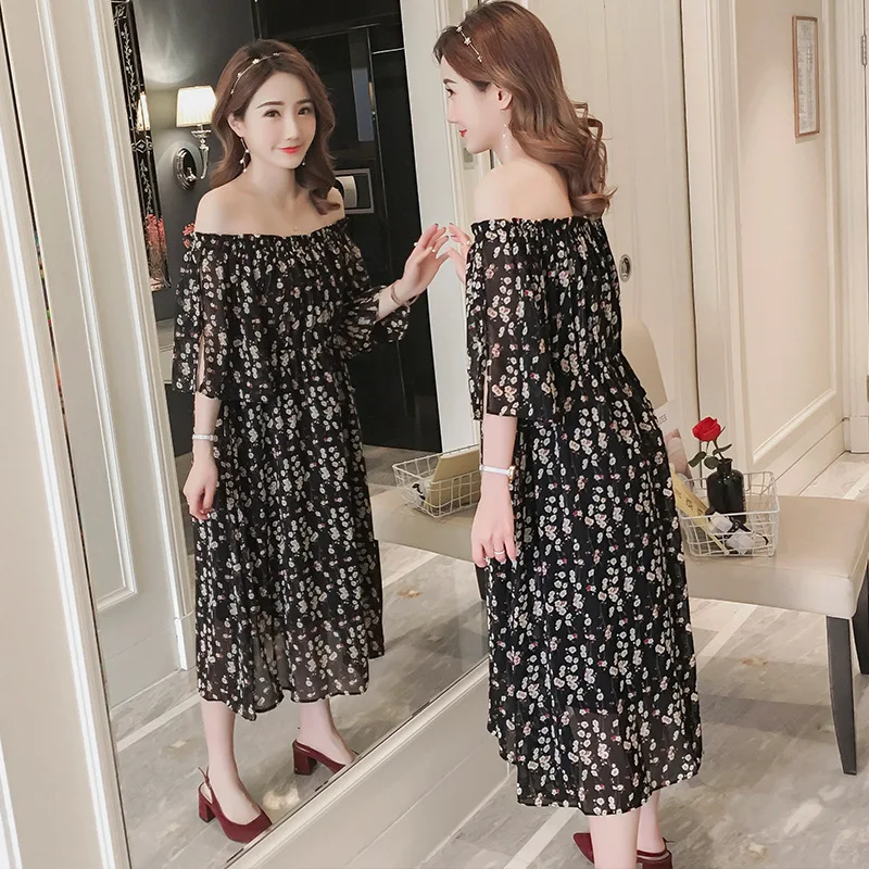 2019 Maternity Clothes Summer Wear Floral-Print Chiffon Pregnant Women Dress off-Shoulder Mid-length Korean-style Maternity Dres
2019 Maternity Clothes Summer Wear Floral-Print Chiffon Pregnant Women Dress off-Shoulder Mid-length Korean-style Maternity Dres
