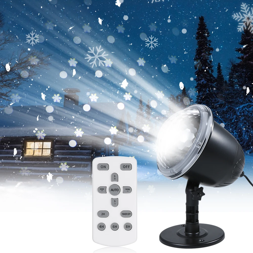 Snowfall LED Projector Light with Remote Control Dynamic Snow Falling Spotlight Decorative led lights for Garden Christmas Party
Snowfall LED Projector Light with Remote Control Dynamic Snow Falling Spotlight Decorative led lights for Garden Christmas Party