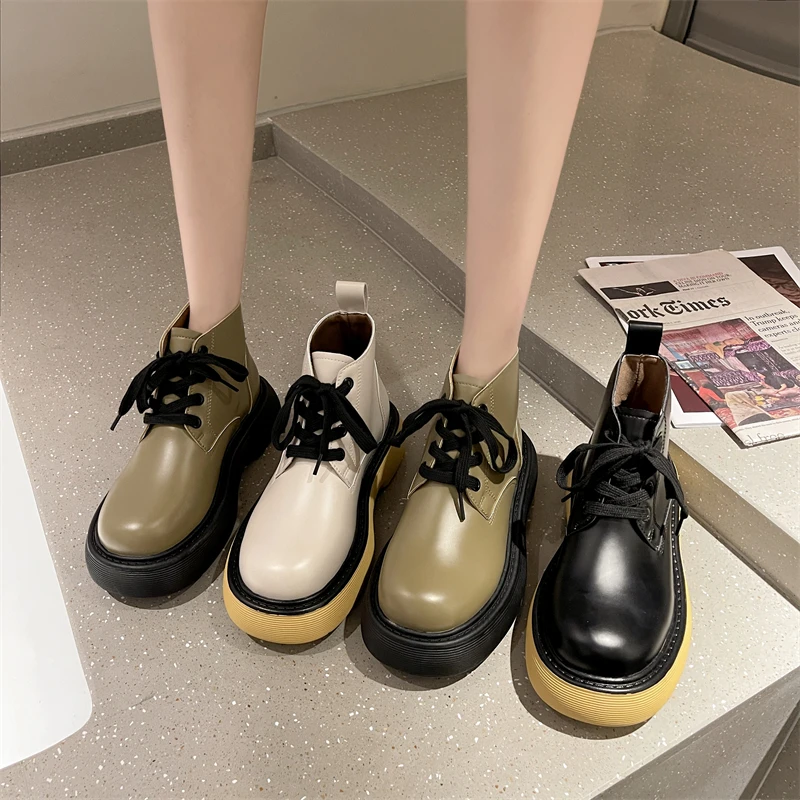 Fashion Martin Boots Women's British Style Summer New Retro Lolita Boots Ankle Boot Mid Heel Lace Up Pu High Top Anime Cosplay
Fashion Martin Boots Women's British Style Summer New Retro Lolita Boots Ankle Boot Mid Heel Lace Up Pu High Top Anime Cosplay