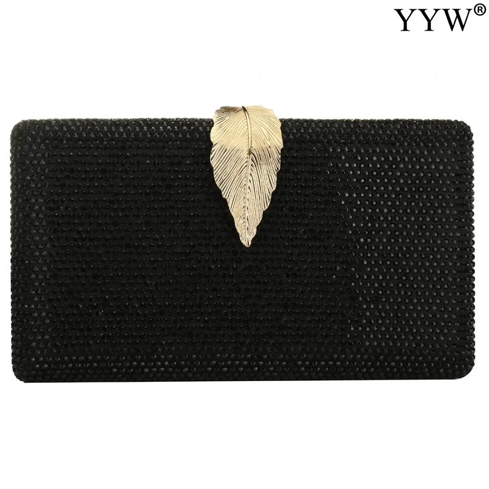 

Fashion Luxury Clutches Bag Rhinestones Exquisite Simple Design For Women Ladies Wedding Party Small Purse Handbag Evening Bag