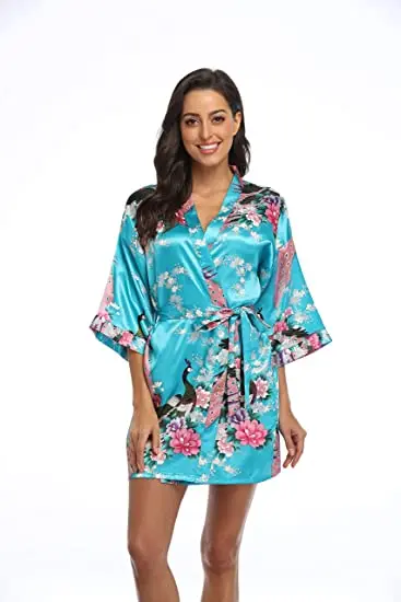 2015 Silk Kimono Robe Bathrobe Women Satin Robe Robe Longue Femme For Women Night Sexy Robes Night Grow For Bridesmaid Summer 2015 Silk Kimono Robe Bathrobe Women Satin Robe Robe Longue Femme For Women Night Sexy Robes Night Grow For Bridesmaid Summer
