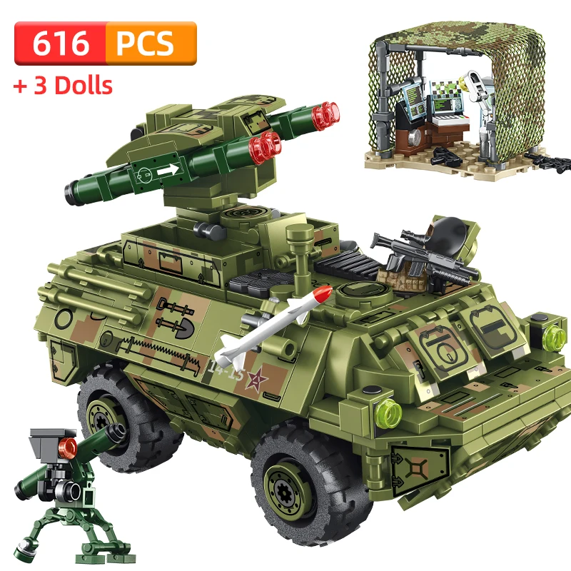 SEMBO Technic Military Weapon Army Blocks Tank Carrier Armored Car Building Blocks Rockt WW2 War Figure Bricks Boys Toys Gift
SEMBO Technic Military Weapon Army Blocks Tank Carrier Armored Car Building Blocks Rockt WW2 War Figure Bricks Boys Toys Gift