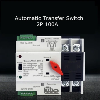 2P 100A 220V Mini ATS Automatic Transfer Switch Electrical Selector Switches Dual Power Switch
2P 100A 220V Mini ATS Automatic Transfer Switch Electrical Selector Switches Dual Power Switch