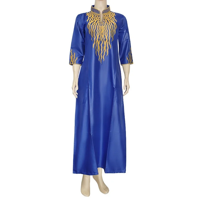 Фото Африканская мода базин богатый вышивка дизайн платья женские Анкара наряды