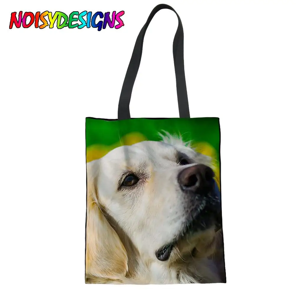 NOISYDESIGNS Golden Retriever Printed Handbag Grocery Tote Large Capacity Cloth Fabric Shoulder Bags Custom Bolsa Feminina
NOISYDESIGNS Golden Retriever Printed Handbag Grocery Tote Large Capacity Cloth Fabric Shoulder Bags Custom Bolsa Feminina
