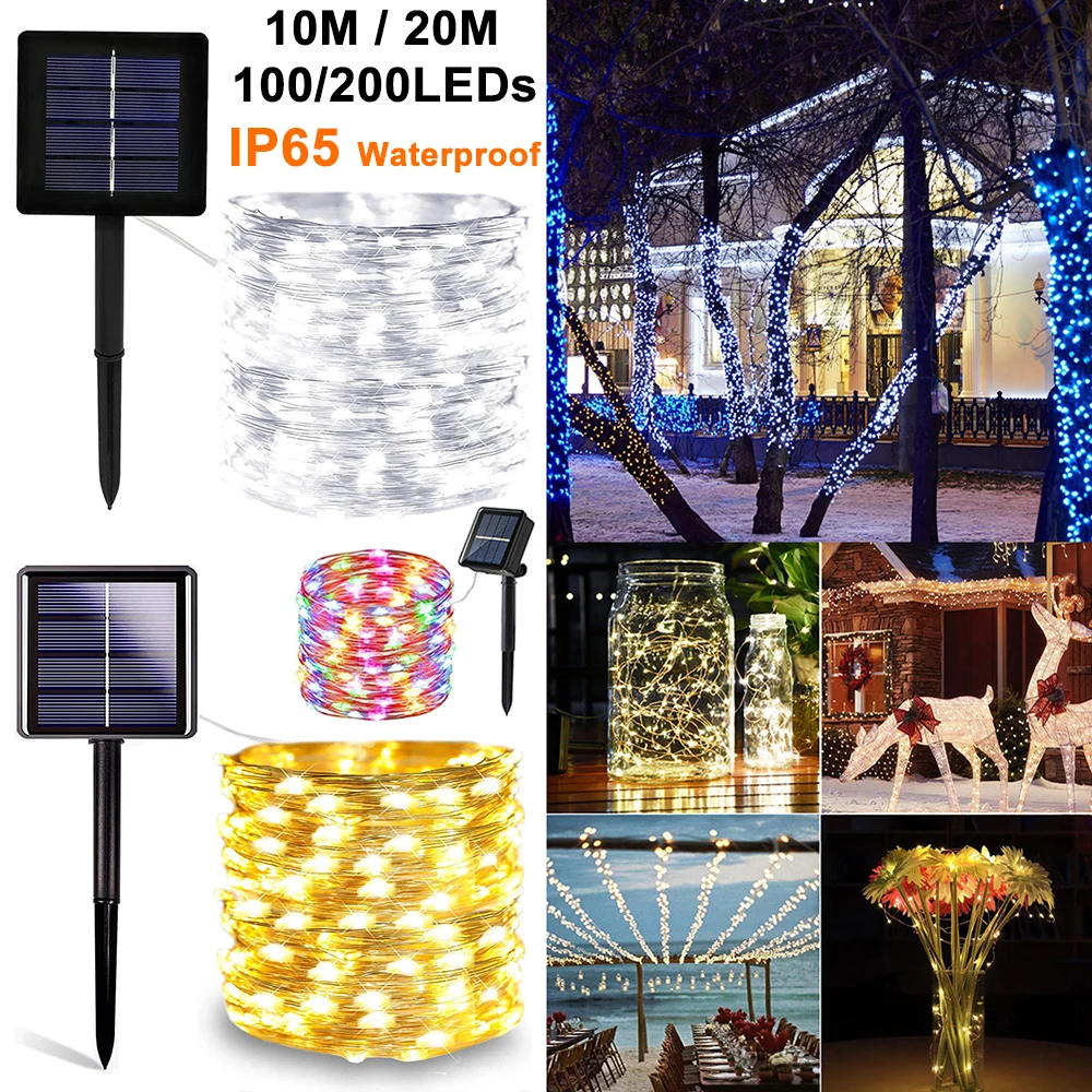 NEW LED Solar Powered String Lights Outdoor 2 Modes Steady On / Flash 10M 100LEDs 20M 200LEDs Copper Wire Waterproof Party Night
NEW LED Solar Powered String Lights Outdoor 2 Modes Steady On / Flash 10M 100LEDs 20M 200LEDs Copper Wire Waterproof Party Night