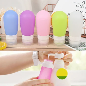 Silicone Portable Mini Traveler Packing Bottle Press Bottle For Lotion Shampoo Bath Refillable Bottles Travel Accessories
