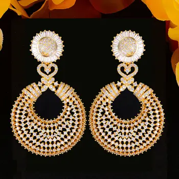 Hot Luxury Shiny Round Hollow Dangle Pendant Earring For Women Wedding Cubic Zirconia Bridal Earring Jewelry Accessories 2020
Hot Luxury Shiny Round Hollow Dangle Pendant Earring For Women Wedding Cubic Zirconia Bridal Earring Jewelry Accessories 2020