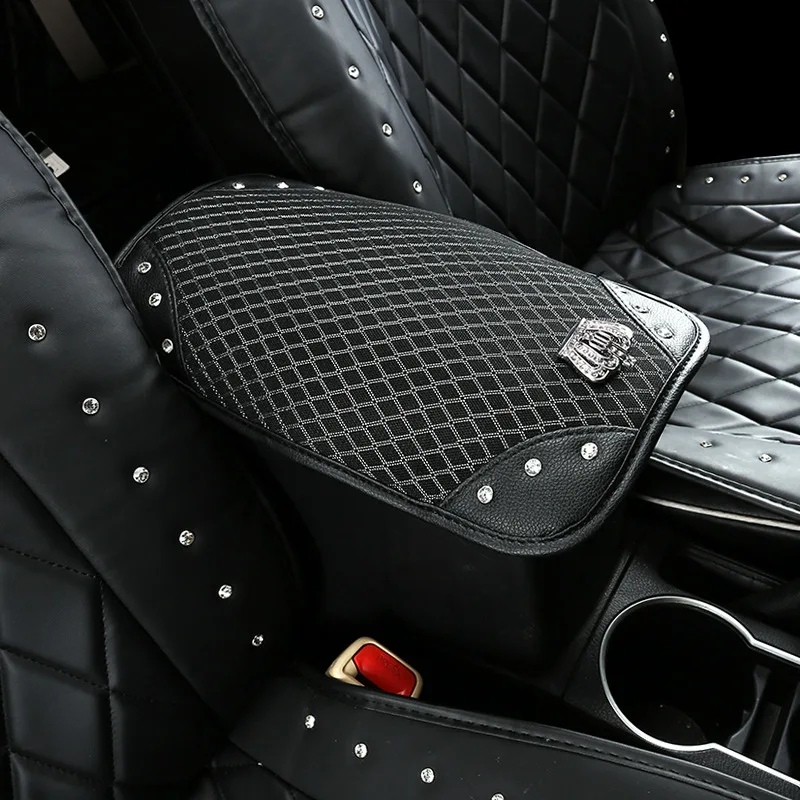 Crown Crystal Rhinestone Car Armrests Cover Pad Summer Mesh Bling Vehicle Auto Center Console Arm Rest Box Cushion Protector
Crown Crystal Rhinestone Car Armrests Cover Pad Summer Mesh Bling Vehicle Auto Center Console Arm Rest Box Cushion Protector