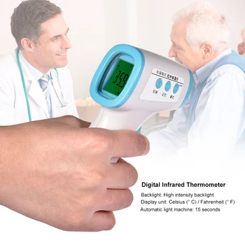 Forehead Ear Thermometer Hand-held Baby Adult Temperature Digital Infrared Temporal Pyrometer Temperature Meter
Forehead Ear Thermometer Hand-held Baby Adult Temperature Digital Infrared Temporal Pyrometer Temperature Meter