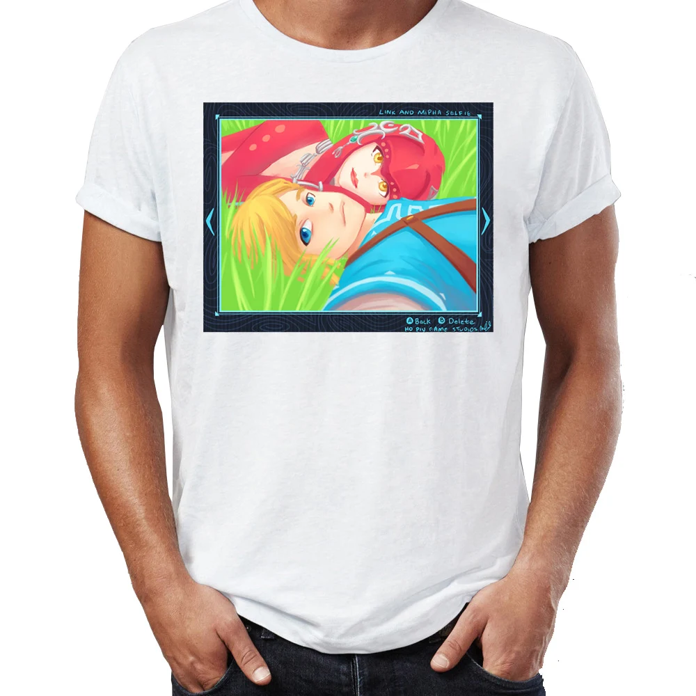 Hip Hop Men T-shirts Link and Mipha Breath of The Wild Awesome Artwork Printed Street Guys Tops & Tees Swag 100% Cotton Camiseta
Hip Hop Men T-shirts Link and Mipha Breath of The Wild Awesome Artwork Printed Street Guys Tops & Tees Swag 100% Cotton Camiseta