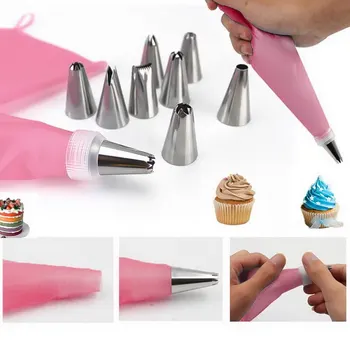 Pink Silicone Pastry Bags Tips 48 Icing Piping Nozzles + Cream Reusable Pastry Bags Cake Decorating Tools Pastry Nozzles new
Pink Silicone Pastry Bags Tips 48 Icing Piping Nozzles + Cream Reusable Pastry Bags Cake Decorating Tools Pastry Nozzles new