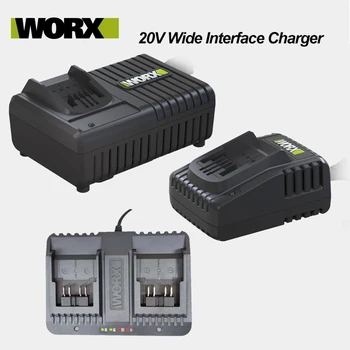 WORX 20V 배터리 충전기 와이드 인터페이스 고속 충전 WA3924 WA3927 WA3922 전자 액세서리 전동 공구