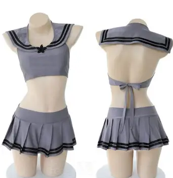 Sailor Costumes Students School Girls Uniform Backless Top + Pleated Skirt + Underwear
Sailor Costumes Students School Girls Uniform Backless Top + Pleated Skirt + Underwear