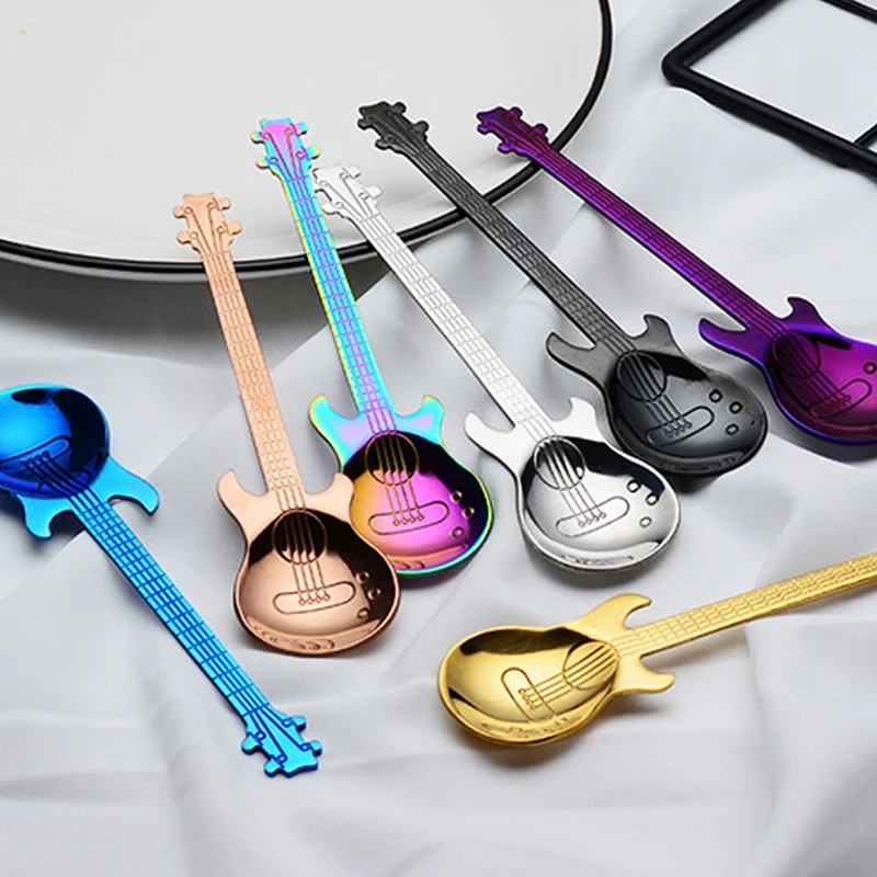 14Pcs Guitar Coffee Spoon Set Stainless Steel Dessert Ice Cream Spoon Tea Spoon Coffee Accessories Flatware Drinking Tools
14Pcs Guitar Coffee Spoon Set Stainless Steel Dessert Ice Cream Spoon Tea Spoon Coffee Accessories Flatware Drinking Tools
