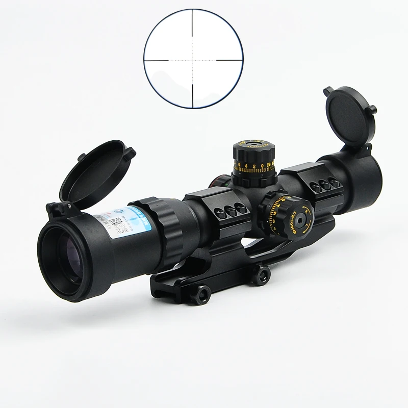 Sniper tactical scopes 1-4x28 rifle scope Red Blue Green Mil-dot illuminated sight optical scope for hunting airgun riflescope
Sniper tactical scopes 1-4x28 rifle scope Red Blue Green Mil-dot illuminated sight optical scope for hunting airgun riflescope