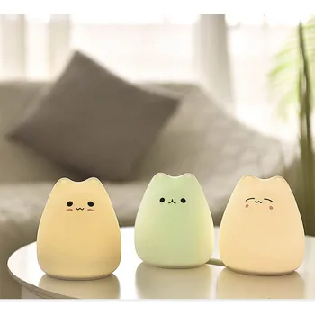 Home Cartoon Cat Silicone Lamp Cute Small Night Light LED Color Changing Light Colorful Lamp Portable Bedroom Lamp Home Lighting
Home Cartoon Cat Silicone Lamp Cute Small Night Light LED Color Changing Light Colorful Lamp Portable Bedroom Lamp Home Lighting