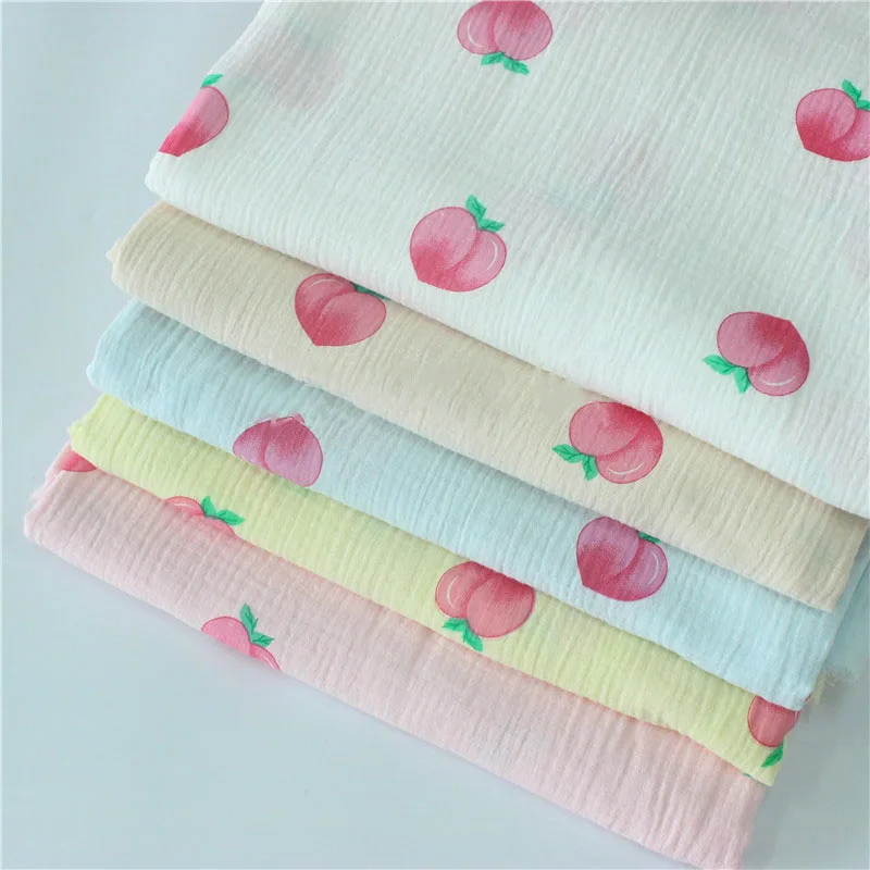 Fruit Printed Cotton Crepe Fabric Seersucker Fabric Breathable Pure Cotton Material For DIY Sewing Patchwork Textile Bedding
Fruit Printed Cotton Crepe Fabric Seersucker Fabric Breathable Pure Cotton Material For DIY Sewing Patchwork Textile Bedding