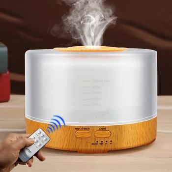 550ML Essential Oil Aromatherapy Diffuser Aroma Air Humidifier With Remote Control Wood Grain 7 Color LED Lamp For Home Office
550ML Essential Oil Aromatherapy Diffuser Aroma Air Humidifier With Remote Control Wood Grain 7 Color LED Lamp For Home Office