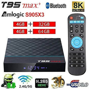 T95 MAX Smart TV Box Android 9.0 Amlogic S905X3 Quad core Dual Wifi Bluetooth 4.0 8K Ultra HD Netflix Youtube IPTV Set Top Box
T95 MAX Smart TV Box Android 9.0 Amlogic S905X3 Quad core Dual Wifi Bluetooth 4.0 8K Ultra HD Netflix Youtube IPTV Set Top Box