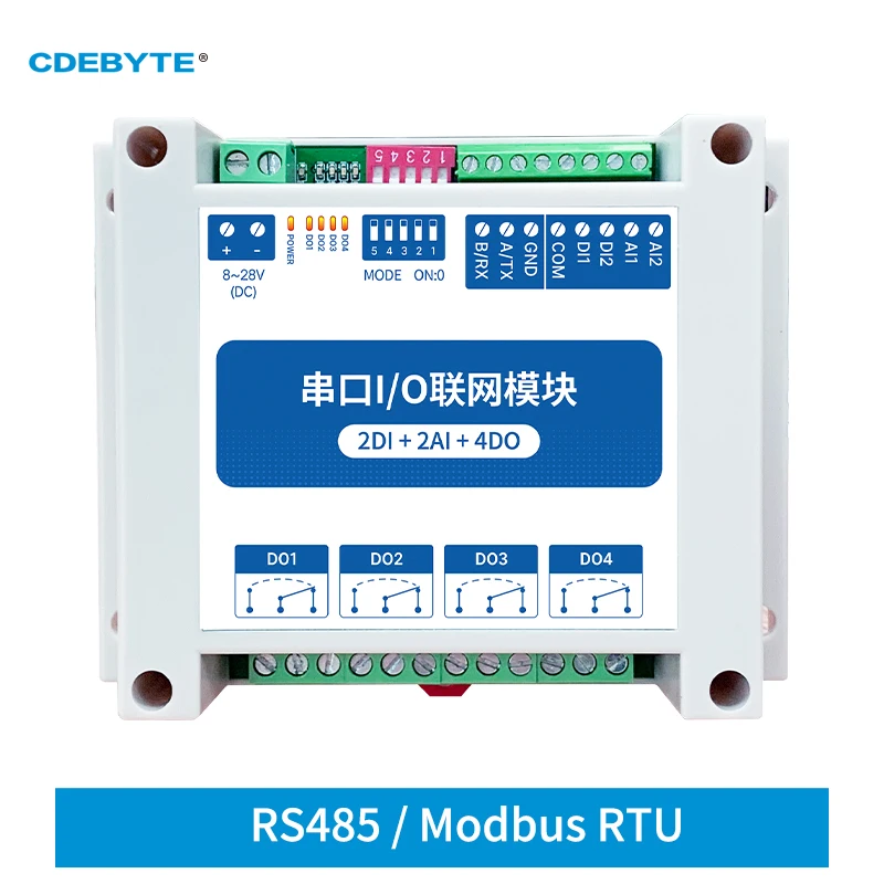MA01-AACX2240 IOT RS485 ModBus RTU I/O Network Modules with Serial Port 4 Switch Output 2DI+2AI+4DO Stability Watchdog for PLC | Мобильные
