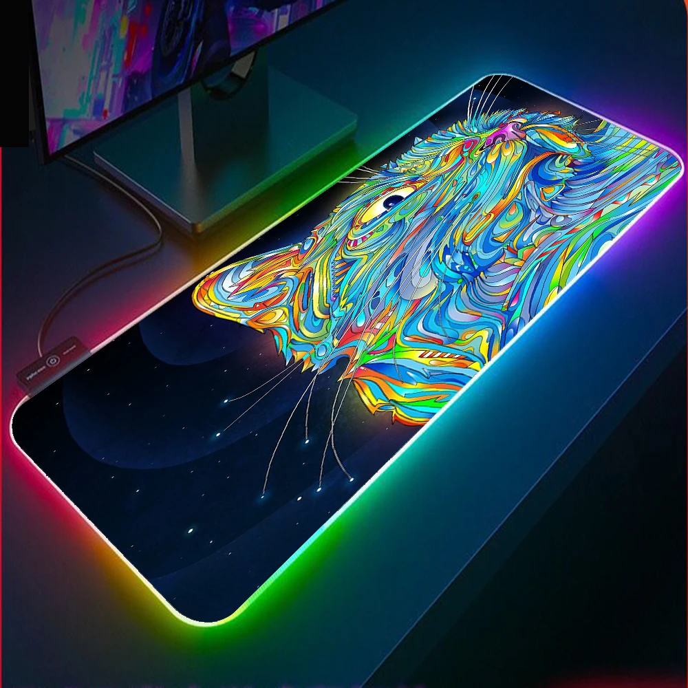Animal Color Cat HD RGB Black Mouse Pad Gamer LED Backlight Notebook Tablet PC Gaming Accessories Keyboard XXL Kawaii Mouse Pad
Animal Color Cat HD RGB Black Mouse Pad Gamer LED Backlight Notebook Tablet PC Gaming Accessories Keyboard XXL Kawaii Mouse Pad