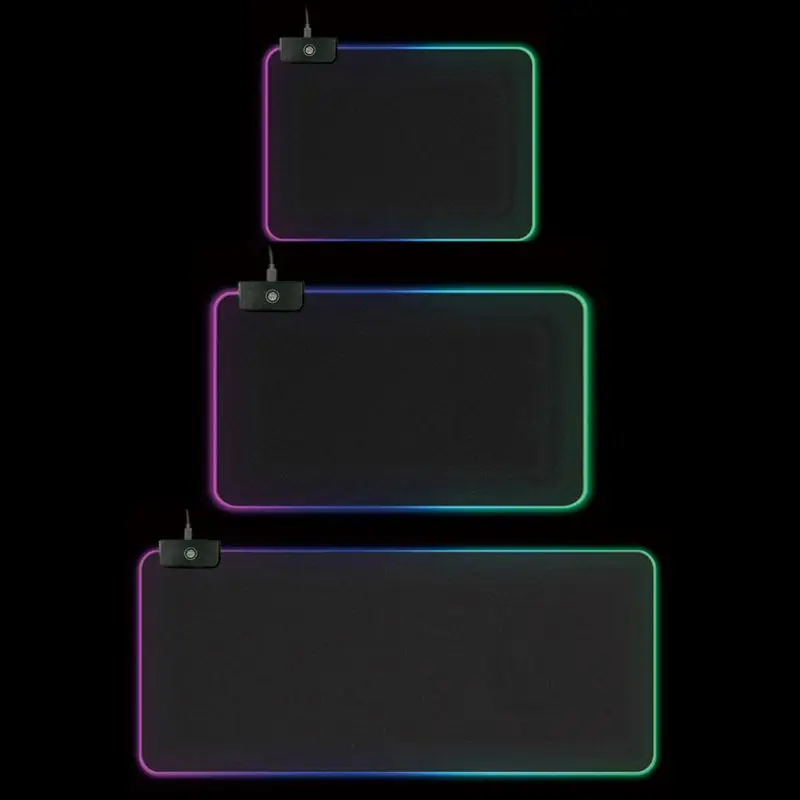 Игровой коврик для мыши с RGB подсветкой 7 светодиодных режимов светильник