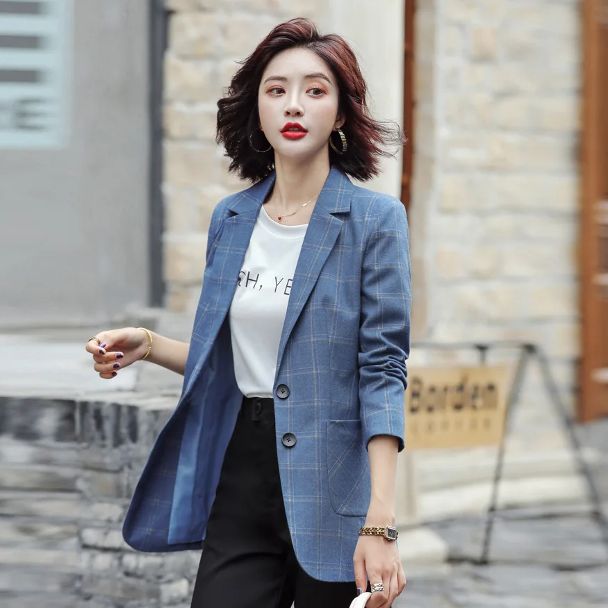 Suit Jacket Women's 2019 Autumn And Winter New Style Two-Button Versatile Fashion Elegant Slim Fit Slimming Long Sleeve Wear OL
Suit Jacket Women's 2019 Autumn And Winter New Style Two-Button Versatile Fashion Elegant Slim Fit Slimming Long Sleeve Wear OL