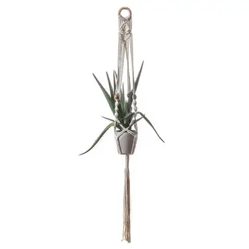 Bohemia Handmade Woven Cotton Rope Tassel Hanging Basket Wall Mounted Indoor Garden Supplies Flower Pot Accessories-
Bohemia Handmade Woven Cotton Rope Tassel Hanging Basket Wall Mounted Indoor Garden Supplies Flower Pot Accessories-