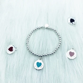 Women Bracelet Round enamel pendant accessories 4mm round beads fashion S925 Sterling silver Jewelry Valentine's gift
Women Bracelet Round enamel pendant accessories 4mm round beads fashion S925 Sterling silver Jewelry Valentine's gift