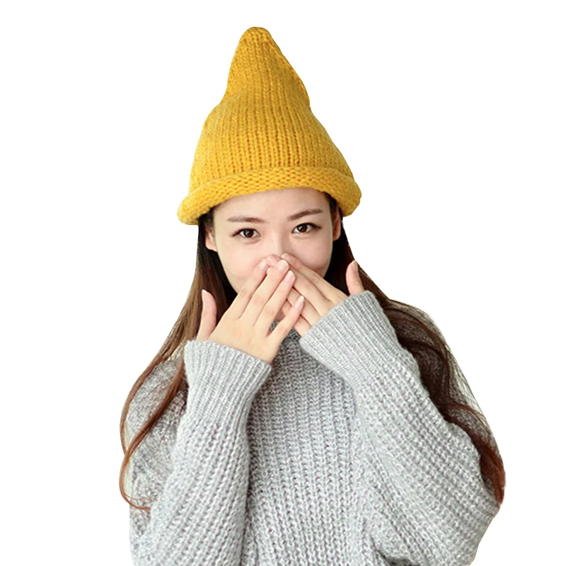 Sparsil Women Winter Autumn Knitted Beanies Hat Solid Color Pointed Cap Warm Brim Curl Soft Fashion Skullies Female Girl
Sparsil Women Winter Autumn Knitted Beanies Hat Solid Color Pointed Cap Warm Brim Curl Soft Fashion Skullies Female Girl