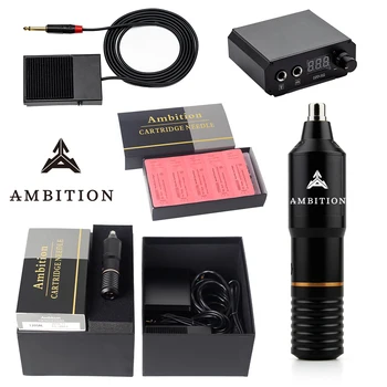 Ambition Professional Tattoo Kit Power supplies Tattoo set Pen Needles Accessories Permanent Makeup Body Art for Beginner
Ambition Professional Tattoo Kit Power supplies Tattoo set Pen Needles Accessories Permanent Makeup Body Art for Beginner