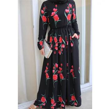 6XL Floral Muslim Hijab Party Dress Women Slim Long Sleeve Dubai Abaya Dresses Kaftan Islamic Clothing Kimono Jubah Long Robe 
6XL Floral Muslim Hijab Party Dress Women Slim Long Sleeve Dubai Abaya Dresses Kaftan Islamic Clothing Kimono Jubah Long Robe