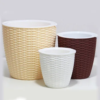Plant Pot Cover Indoor Plastic Rattan Flower Cover Round Modern Decor Planter Durable SP99
Plant Pot Cover Indoor Plastic Rattan Flower Cover Round Modern Decor Planter Durable SP99
