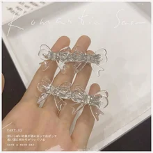 2pc Korean Cute Transparent Bow Hairpin Hair Claw Clips Grips for Girls Women Hair Bride Party Accessories Crab Headband
2pc Korean Cute Transparent Bow Hairpin Hair Claw Clips Grips for Girls Women Hair Bride Party Accessories Crab Headband