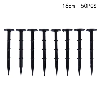 50pcs/Pack Black PP Mulch Shading Pest Control Garden Ground Nail Plastic Film Fixed Pegs Gardening Fixing Tools 
50pcs/Pack Black PP Mulch Shading Pest Control Garden Ground Nail Plastic Film Fixed Pegs Gardening Fixing Tools