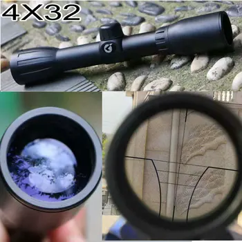 4X32 Hunting Riflescopes Tactical Optical Sight Second Focal Plane Reticle Hunting Trail Rifle Scopes w / mount rings
4X32 Hunting Riflescopes Tactical Optical Sight Second Focal Plane Reticle Hunting Trail Rifle Scopes w / mount rings