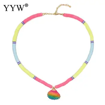 Multi-Colored Handmade Colorful Chocker Necklace Fashion Necklace Polymer Fimo Modeling Clay With Shell For Woman Jewelry Gifts
Multi-Colored Handmade Colorful Chocker Necklace Fashion Necklace Polymer Fimo Modeling Clay With Shell For Woman Jewelry Gifts